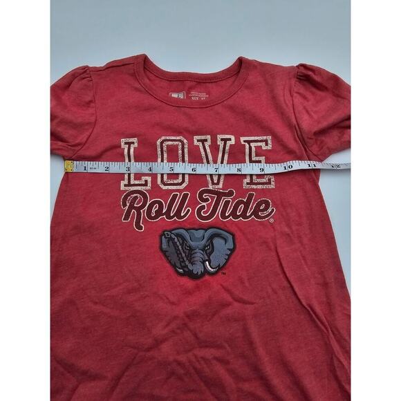 Alabama University Girl's 4/5 Roll Tide Long Sleeve Shirt & Houndstooth Skirt - Picture 3 of 9